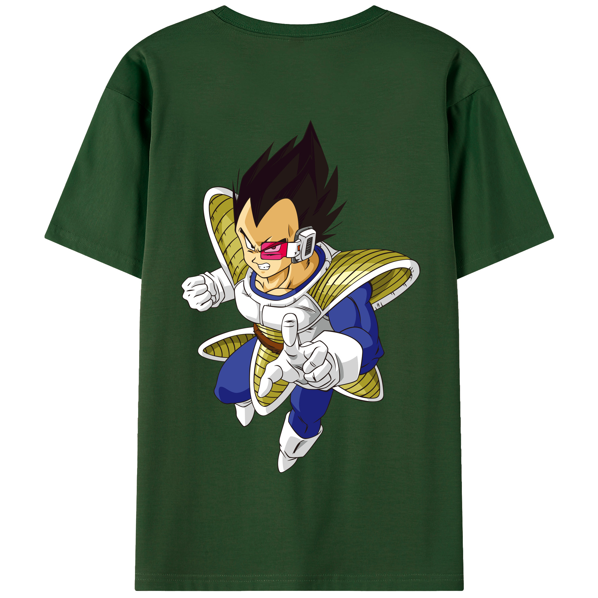 （画像用） ドラゴンボール ベジータ四世（Bejīta Yonsei）DRAGON BALL Vegeta IV 綿100％半袖Tシャツ（背面プリント）